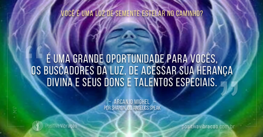 Você é uma Luz de Semente Estelar no caminho? por Arcajo Miguel Você é uma Luz de Semente Estelar no caminho? por Arcajo Miguel | Positiva Vibração - Iluminando o caminho para Ascensão.