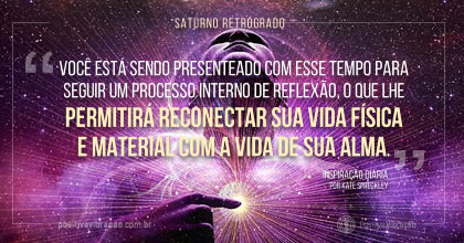 Saturno Retrógrado, Inspiração Diária de Kate Spreckley