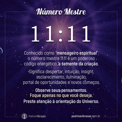Número Mestre 1111, por Spirit motivation