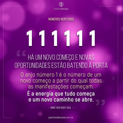 Números de Anjo 111111, por Mind Your Body Soul