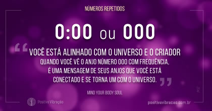 Significado do Anjo Número 000 e 0:00: Você está alinhado com o Universo e o Criador, por Mind Your Body Soul