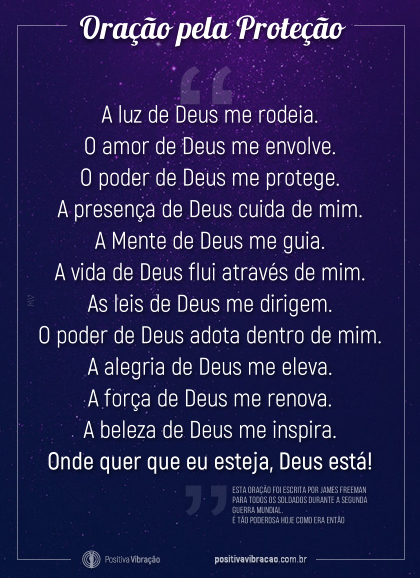 Oração pela Proteção, somos satisfeitos com o que fizemos durante o dia  ~ James Freeman